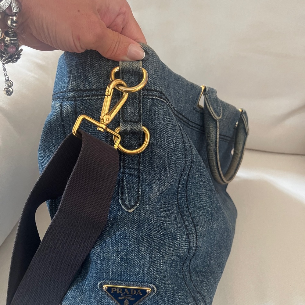 Prada Denim Shopping Tote (Large) - Picture 14 of 16